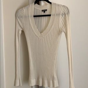 Express light sweater off-white
